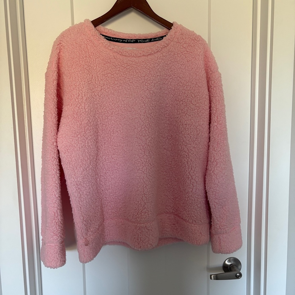 Muk Luks Pink Cozy Furry Fleece Women's Top
L Large